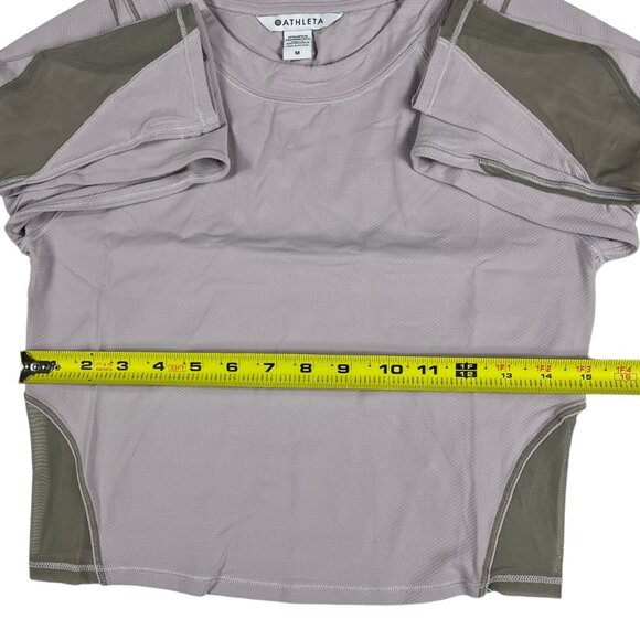 Athleta Ignite Top Shasta Purple/Bluff Gray Cropped Size Medium - Picture 7 of 15
